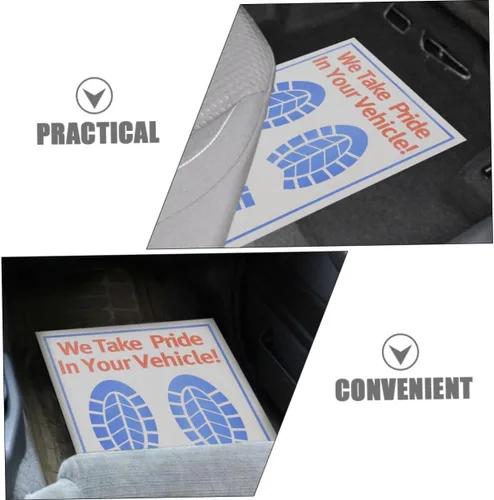 Vista 5 de Alfombrillas de piso para automóviles, 80 hojas de papel, fundas desechables antideslizantes de ajuste universal