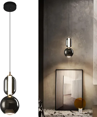 Vista 8 de Lámpara Colgante Moderna, Iluminación Colgante LED Regulable en Negro, Luces Colgantes Ajustables para Isla de Cocina, Comedor, Dormitorio, Bar
