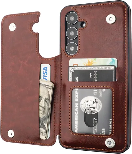 Vista 133 de ONETOP - Funda tipo cartera para Samsung Galaxy S22 con tarjetero, color negro Kickstand,ID/Cash Holder,Case Wallet with Card Slots,Double