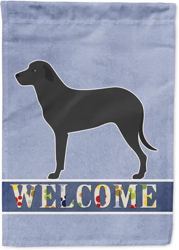 Vista 56 de Caroline's Treasures BB8334GF AIDI Bandera de jardín para perro de montaña del Atlas, bandera de buzón azul, bandera decorativa para patio exterior