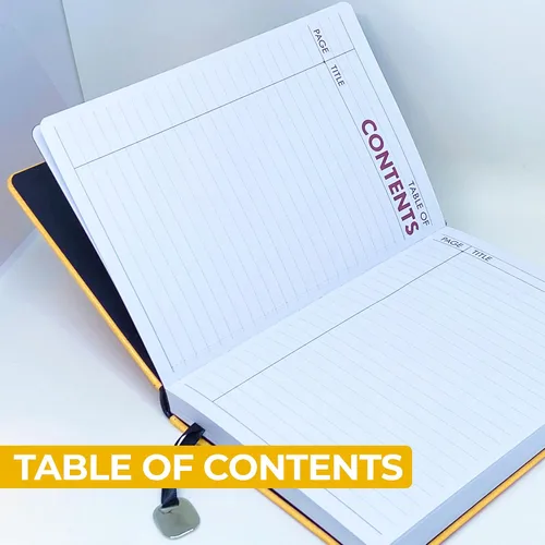 Vista 6 de LeStallion LS2 - Cuaderno de tapa dura amarillo - Diario en blanco tamaño A5 para escribir - Diario de 100 g/m² de tapa dura amarilla - 216 hojas