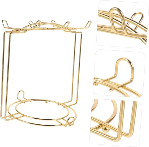 Vista 5 de Housoutil Para tazas tazas con platos, soportes colgantes para restaurante, ganchos para exhibición, escurridor de almacenamiento, estante