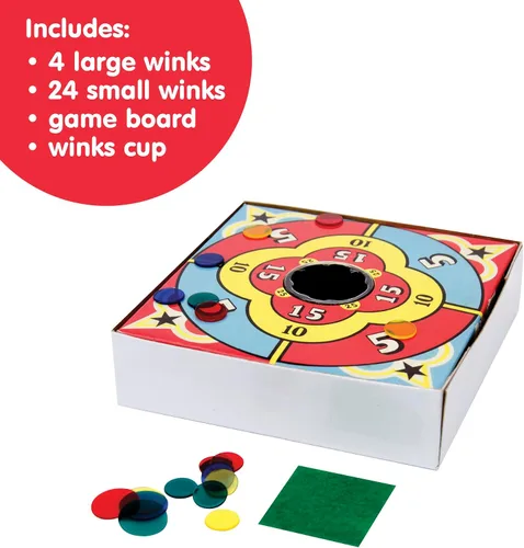 Vista 2 de Schylling Tiddledy Winks - Juego clásico para toda la familia - Incluye tablero de juego, taza y guiños - A partir de 3 años