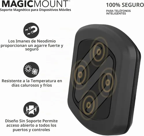 Vista 3 de Scosche MAGFMB MagicMount - Soporte magnético para teléfono celular en el automóvil - Montura magnética fuerte para iPhone/Android - Soporte