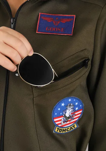 Vista 10 de Disfraz Deluxe de Traje de Vuelo Top Gun para Niños Multicolor