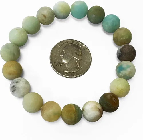 Vista 46 de Gem Avenue Handmade Round Bead Stretch Bracelet Unisex Natural Stone Beaded Jewelry for Men & Women, Elastic Wristband for Daily Wear