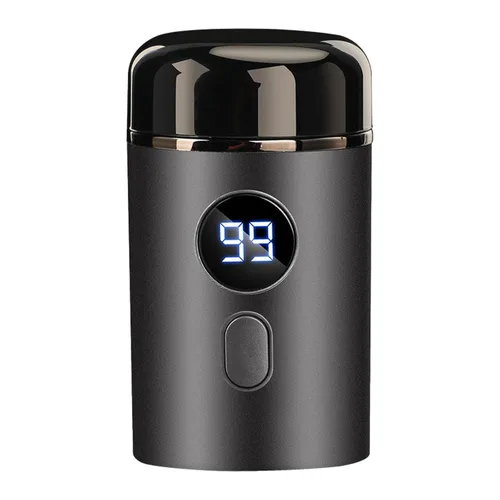 Vista 6 de Almencla Afeitadora de viaje para hombre, afeitadora portátil extraíble, mini afeitadora para regalos del día del padre, recortar uso en automóvil