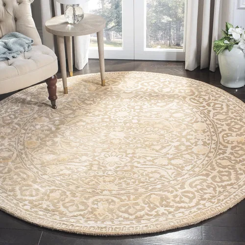 Vista 28 de SAFAVIEH Silk Road Collection SKR213G - Alfombra decorativa de lana tradicional hecha a mano, 2 x 3 pies, color granate y marfil