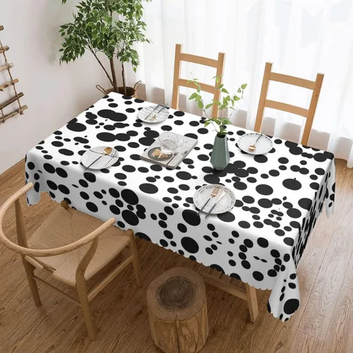 Vista 19 de Mantel rectangular de encaje de poliéster con diseño patriótico de camión del 4 de julio, 54 x 72 pulgadas, resistente a las arrugas, lavable