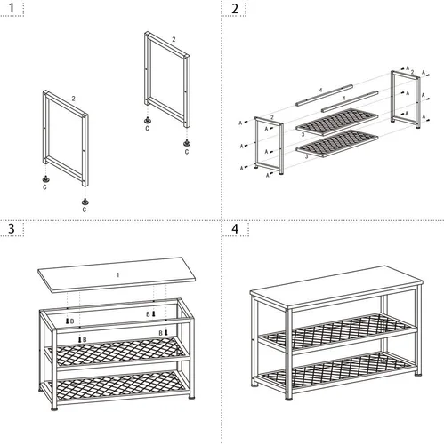 Vista 7 de Banco de zapatos, zapatero de madera de 3 niveles, estantes de colocación con asiento para entrada, sala de estar y pasillo