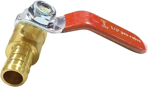 Vista 7 de Joywayus 2 válvulas de bola PEX, válvula de cierre de puerto completo de latón PEX de 1/2 pulgada, cuarto de vuelta caliente (rojo) frío (azul)