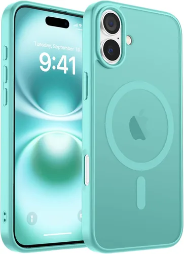 Vista 212 de zapica Funda magnética para iPhone Air, con protector de pantalla de vidrio templado, compatible con MagSafe, translúcida mate, a prueba de golpes
