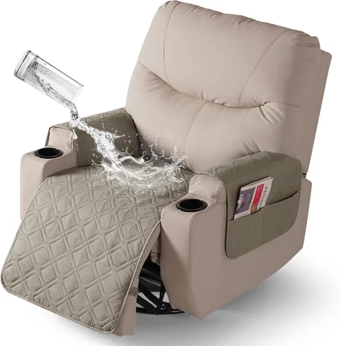 Vista 42 de VANSOFY - Fundas de asiento 100% impermeables para sillas reclinables, color azul, 22 pulgadas Azuree