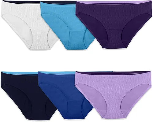 Vista 17 de Fruit of the Loom - Ropa interior transpirable de mujer, absorbe la humedad para mantenerte fresca y cómoda, disponible en talla extra grande