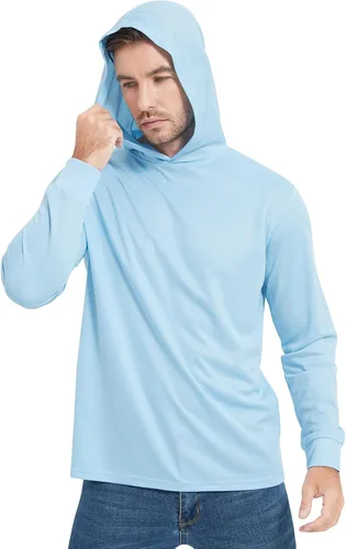 Vista 5 de ProtectX Sudadera ligera de manga larga con protección solar de alta visibilidad, UPF 50+ de secado rápido, camisa SPF UV, ropa activa