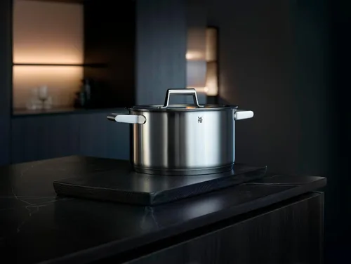 Vista 9 de WMF 732146040 Comfort Line Topfset Induktion Juego de ollas de acero inoxidable mate Cromargan de 4 piezas con tapa de cristal, escala, apilables