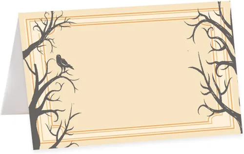 Vista 21 de Andaz Press Tarjetas de lugar con nombre de Halloween para colocar la mesa, etiquetas de alimentos en blanco para tarjetas de bufé de fiesta