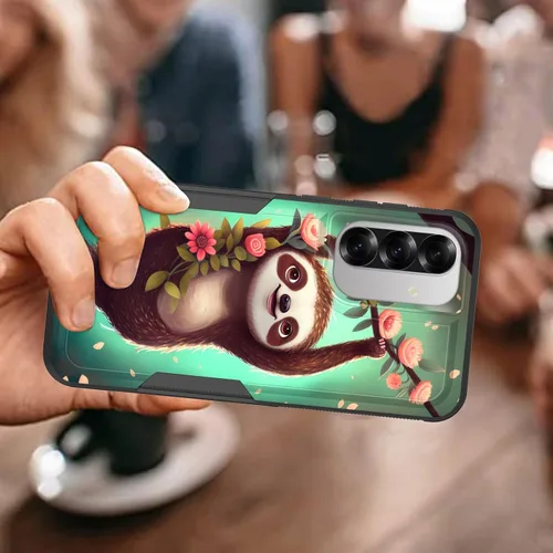 Vista 594 de Funda para Galaxy A14 5G, resistente de doble capa híbrida de policarbonato duro, goma suave, a prueba de golpes, funda protectora resistente
