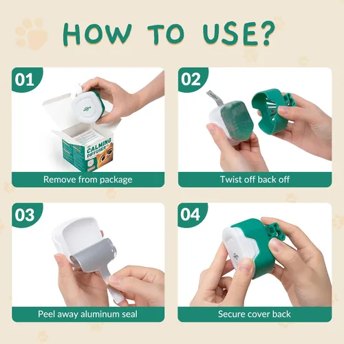 Vista 7 de Difusor de gel calmante para gatos para viajes, difusor de feromonas para gatos y gatitos para reducir la ansiedad y los comportamientos