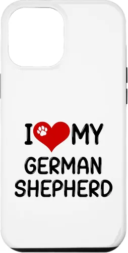 Vista 26 de I Love My German Shepherd Pet Dog Breed Retro Heart Case for iPhone 17