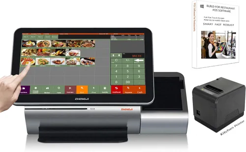 Vista 9 de Nuevo sistema táctil POS para restaurantes y bar Software caja registradora con 3 1/8 "impresora térmica SET01
