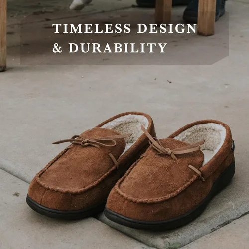 Vista 4 de isotoner - Mocasín de espuma viscoelástica con puntada de gel para hombre.