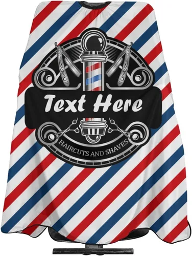 Vista 19 de Capa de barbero impermeable personalizada, Capa de peluquero personalizada, Añade tu texto, Capa de salón personalizada para hombres, Capa de corte