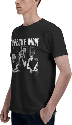 Vista 6 de Camiseta de algodón para hombre, manga corta, color negro