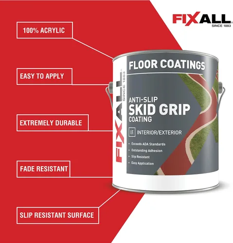 Vista 2 de FIXALL Skid-Grip Pintura para acabado antideslizante 100% acrílica con textura