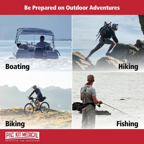 Vista 7 de Pac-Kit - Kit de primeros auxilios impermeable Explorer 2 para senderismo, camping y actividades al aire libre, 76 piezas