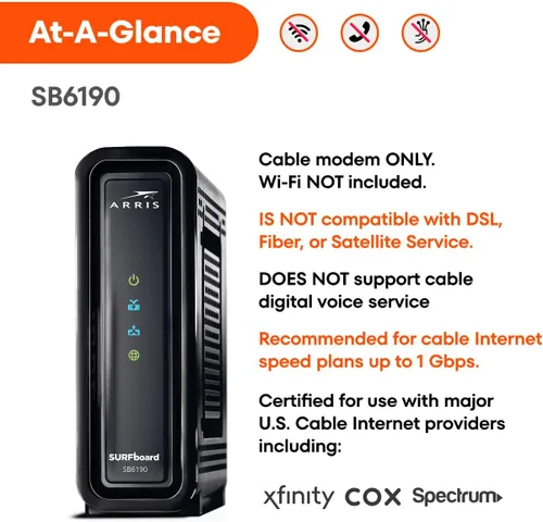 Vista 15 de ARRIS SURFboard DOCSIS 2, Negro