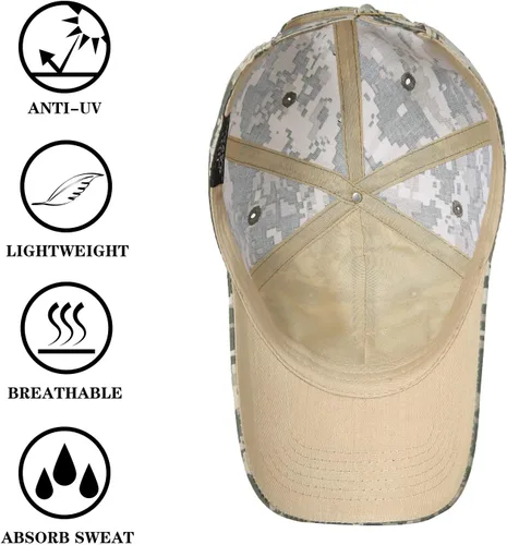 Vista 25 de IIN Gorra de béisbol con bandera estadounidense para hombres y mujeres, de perfil bajo, militar, militar, militar, para papá
