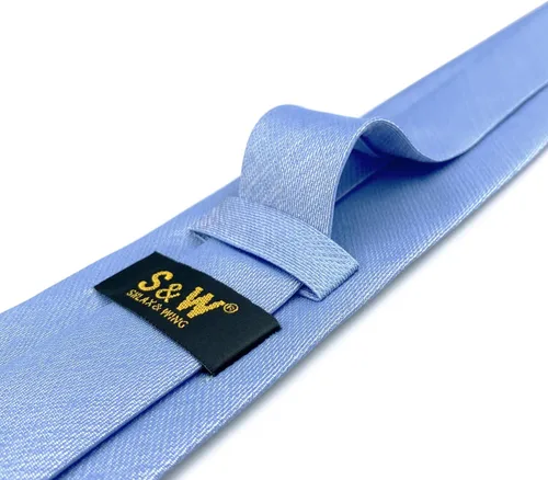 Vista 73 de S&W SHLAX&WING Conjunto de corbata de color sólido y pañuelo de bolsillo para hombre
