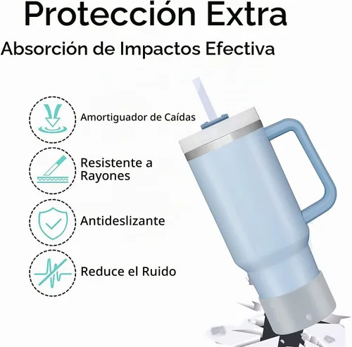 Vista 2 de 2 piezas de funda protectora de silicona para Stanley, compatible con el vaso Stanley de 20-40 oz y la botella de agua Hydro Flask de 12-24 oz