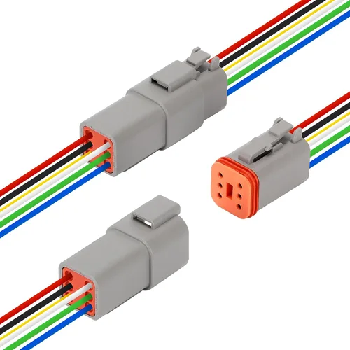 Vista 11 de 6 Juegos de Kit de Conectores Deutsch de 2 Pines – Conectores Eléctricos Impermeables 16 AWG, Conectores de Cable Automotriz IP67 (Macho y Hembra)
