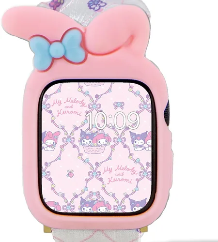 Vista 15 de Sonix x Sanrio Apple Watch Cover Estuche Protector de Goma para Apple Watch Estuche de Parachoques Se Ajusta a 38mm/40mm/41mm Chococat