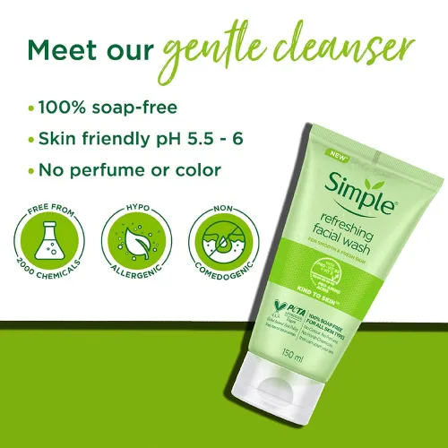 Vista 7 de Simple refrescante gel facial lavado 5.1 fl oz 5.1 oz (paquete de 2) (2)