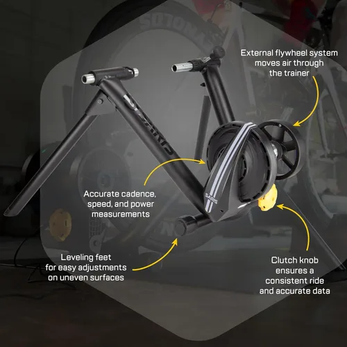Vista 14 de Saris M2 Smart - Entrenador de bicicleta de resistencia electromagnética para interiores, compatible con la aplicación Zwift
