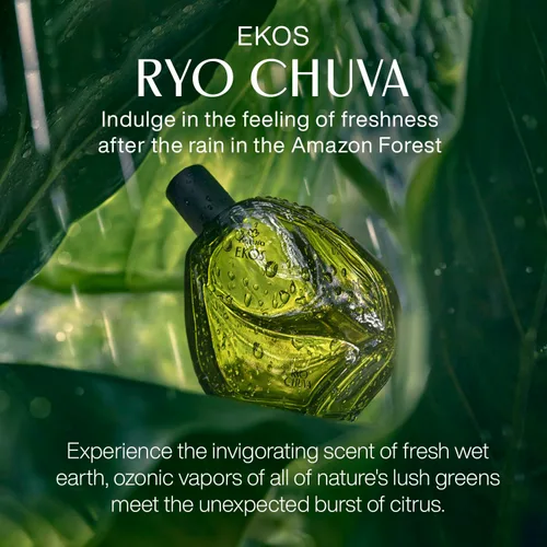 Vista 4 de natura - Ekos Ryo Chuva Eau de Toilette Aquatic Citrus Unisex Fragancia 2.5 fl oz - Inspirado en los ríos amazónicos - Notas de mandarina, río