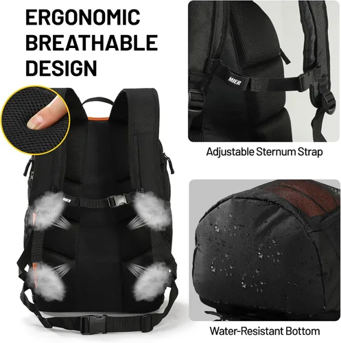 Vista 4 de MIER Gym Backpack 40L Basketball Backpack with Ball Compartment & Shoes Storage Multi-Functional Sports Soccer Bag Large Equipment Back Pack