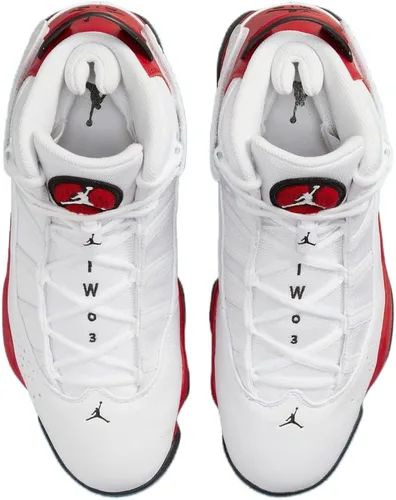 Vista 4 de Nike Zapatos Air Jordan 6 Rings para hombre, negro, blanco, rojo (WHITE/BLACK-UNIVERSITY RED)