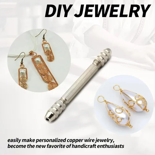 Vista 4 de 2 piezas de accesorios de joyería para bricolaje, herramienta de alambre de cobre trenzado, herramienta de fabricación de joyas antiguas hechas a