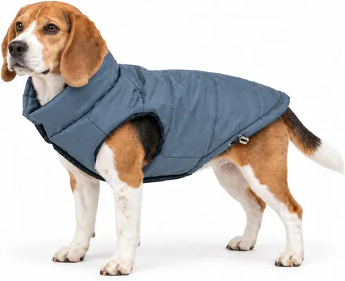 Vista 14 de DJANGO Abrigo de invierno reversible para perros con acolchado – Chaqueta de invierno cálida para perros y abrigo aislante repelente al agua