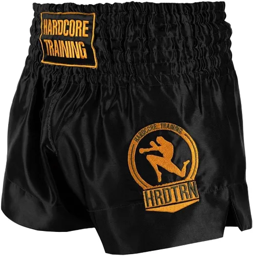 Vista 2 de Hardcore Training Pantalones cortos clásicos de Muay Thai Negro Blanco Rojo Camo Azul Kick Boxing MMA Combat Sport Sparring Trunks