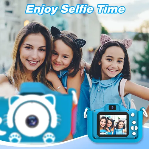 Vista 4 de Goopow Juguetes de Cámara para Niños de 3-8 Años Niñas Niños, Videocámara Digital para Niños con Cubierta Suave de Dibujos Animados, Mejor Regalo