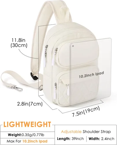 Vista 5 de ETRONIK Bolso bandolera para hombres y mujeres, bolso cruzado antirrobo, mochila de hombro, mochila de pecho para viajes, senderismo