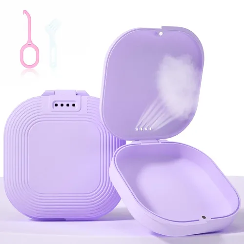 Vista 3 de HEMILAB® Estuche para Retenedor, Estuche Delgado para Alineador con Orificios de Ventilación, Compatible con Invisalign, Caja para Protector Bucal