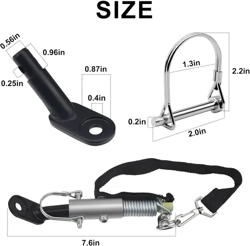Vista 4 de Acoplador de remolque de bicicleta, conector de enganche de remolque, ajuste universal para remolques de bicicleta de carga para niños, accesorios