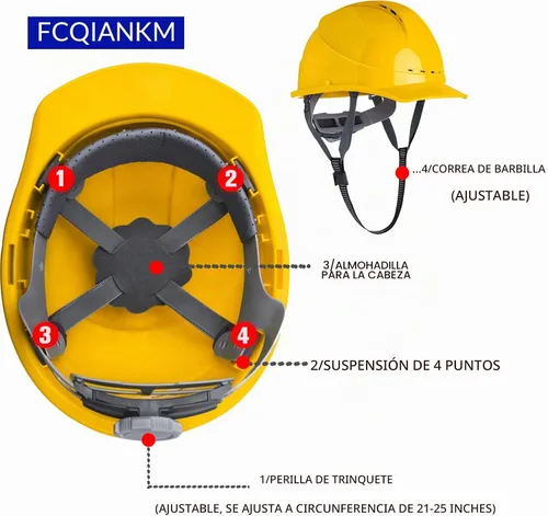 Vista 2 de Custom Hard Hat with Suspension, Construction Adjustable Ratchet Hard Hats,Personalise Hard Hat,Add Your/Logo/Text/Photo