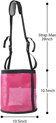 Vista 3 de Bolsa de alimentación para caballos, bolsa de alimentación de bozal resistente con correa ajustable, almohadilla cómoda para el cuello, almohadilla
